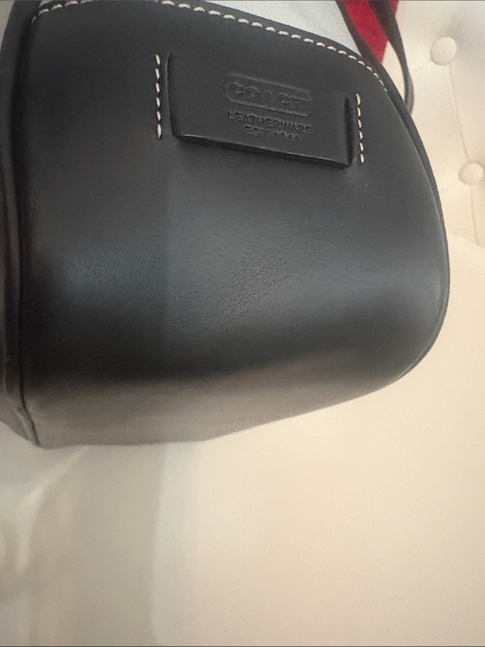 Coach Hampton Vintage Two-Tone Tote Bag - light blue and Black or navy Creed: - Picture 7 of 10
